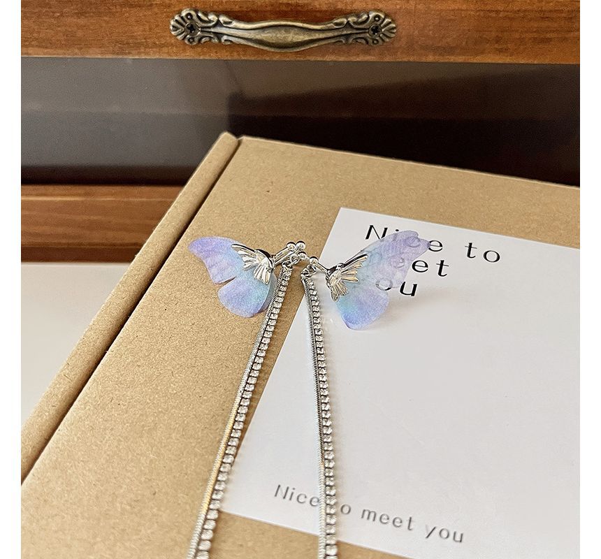 Butterfly Rhinestone Cuff Earring