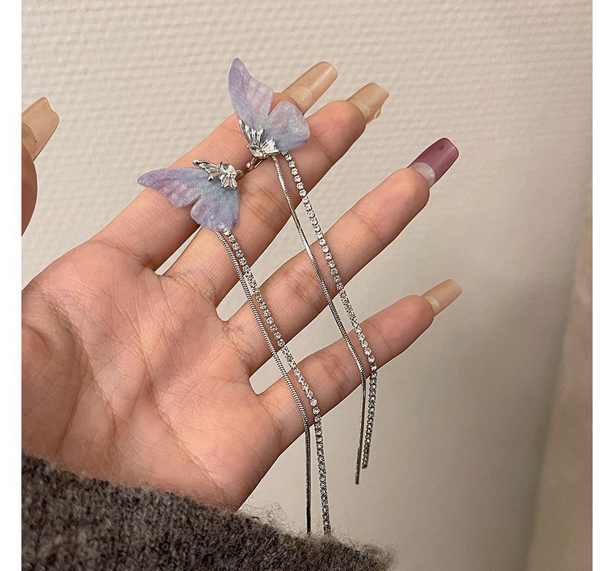 Butterfly Rhinestone Cuff Earring