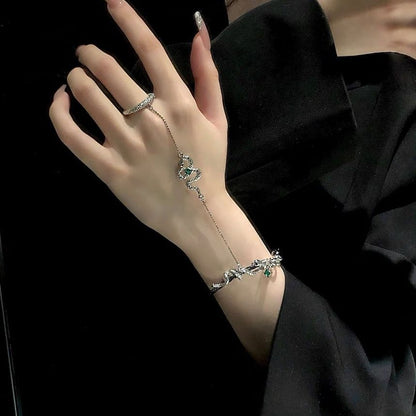 Chained Faux Leather Choker / Bracelet