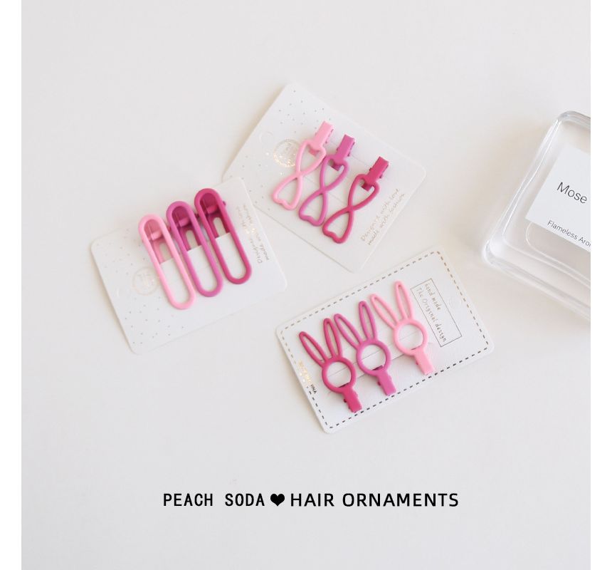 Set of 3: Plain Hair Clip