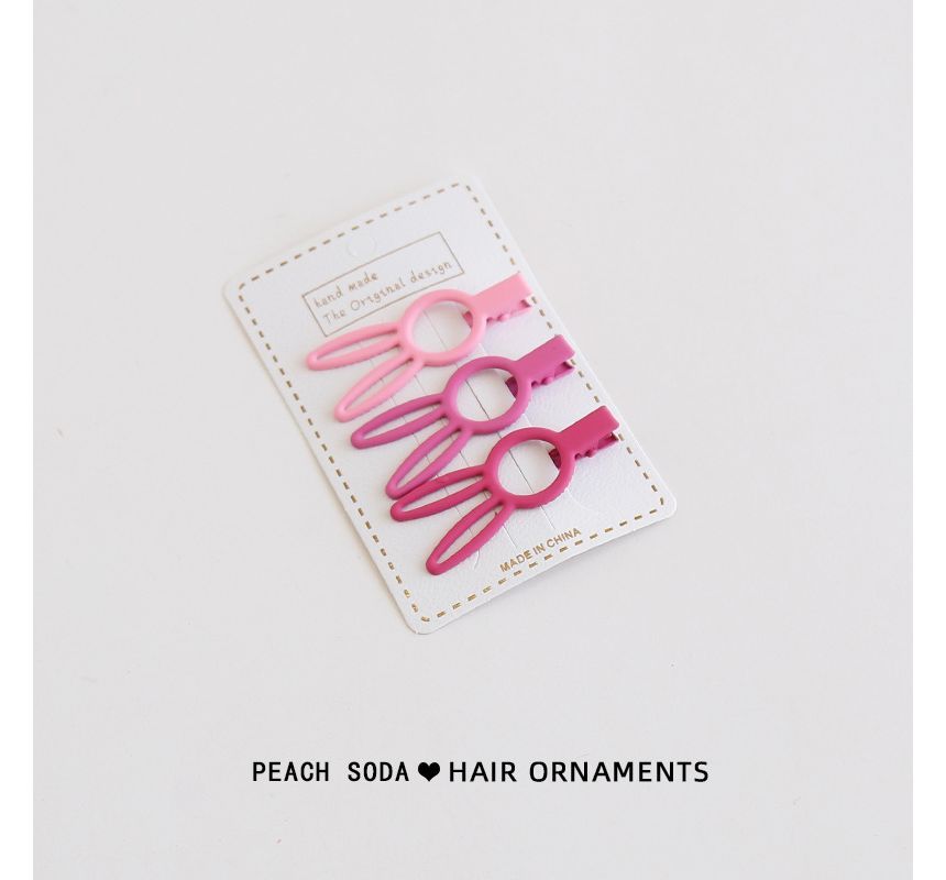 Set of 3: Plain Hair Clip