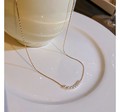 Faux Pearl Alloy Necklace