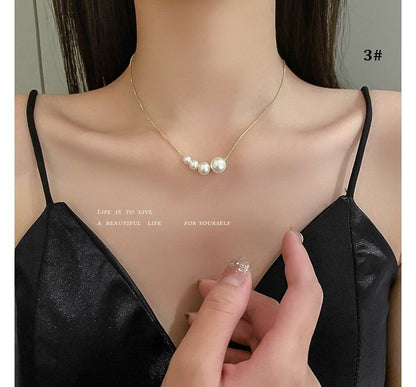 Faux Pearl Alloy Necklace