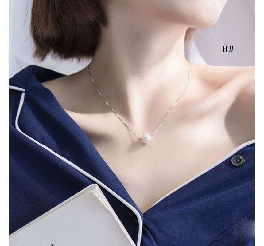 Faux Pearl Alloy Necklace