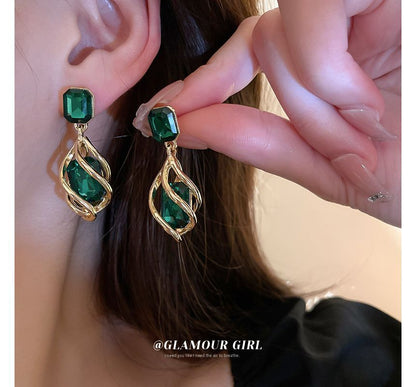 Faux Crystal Alloy Dangle Earring