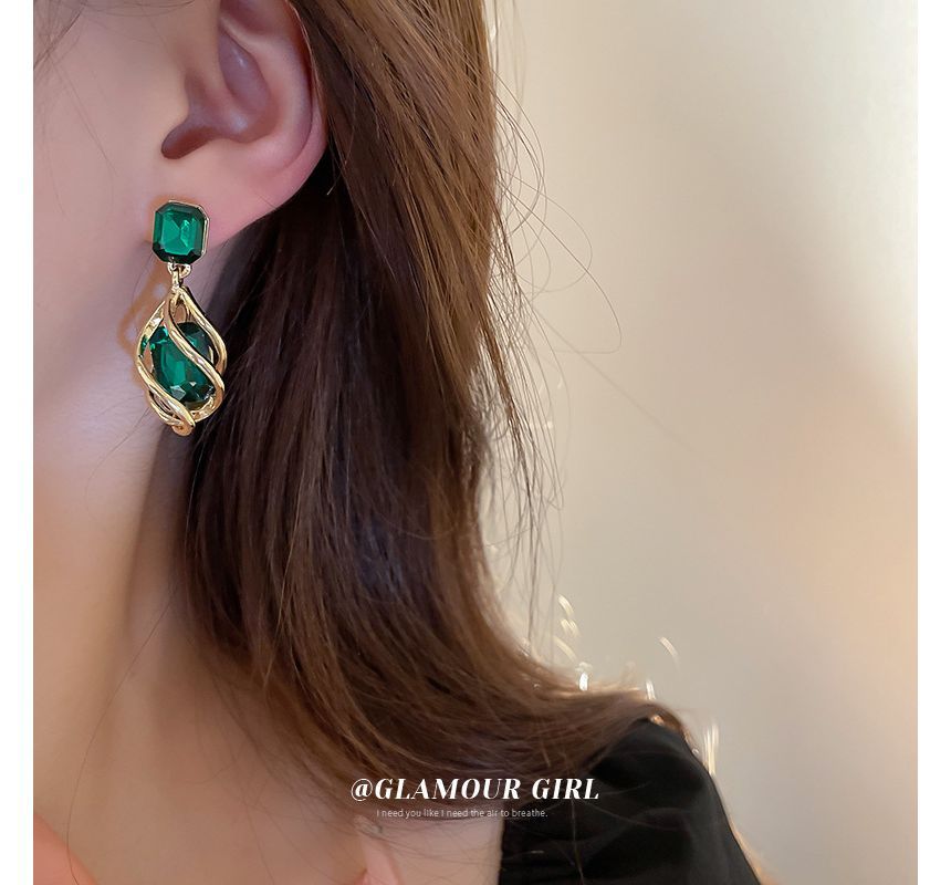 Faux Crystal Alloy Dangle Earring