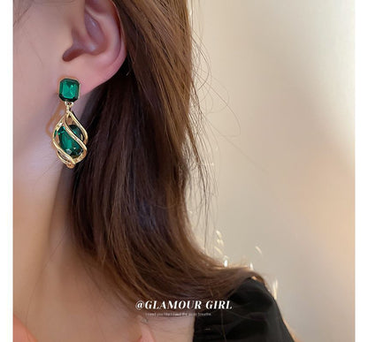 Faux Crystal Alloy Dangle Earring