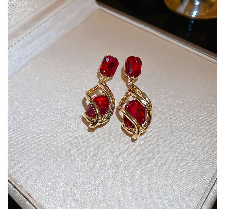 Faux Crystal Alloy Dangle Earring