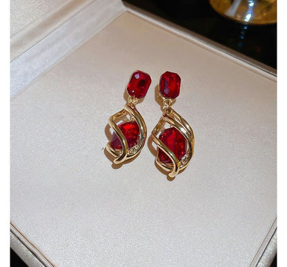 Faux Crystal Alloy Dangle Earring