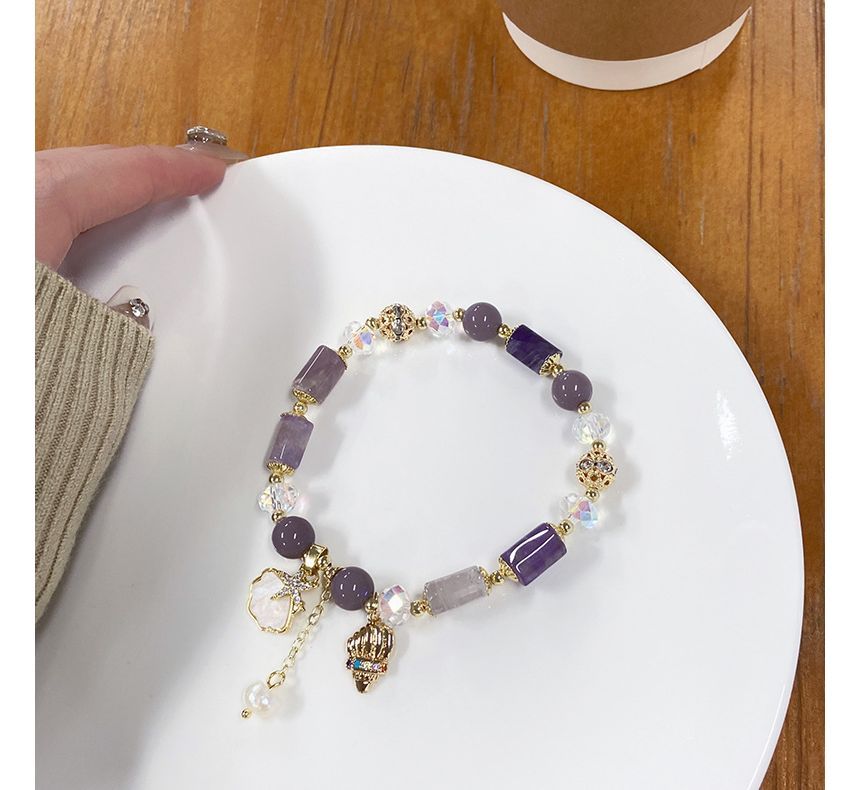 Star Charm Faux Crystal Bracelet