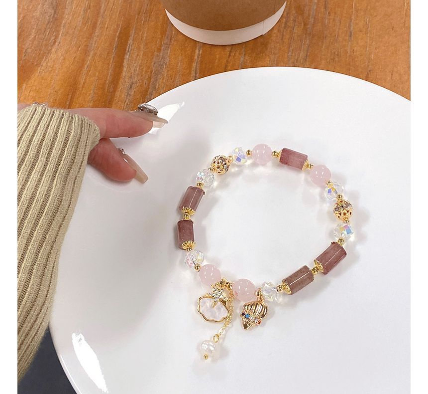 Star Charm Faux Crystal Bracelet