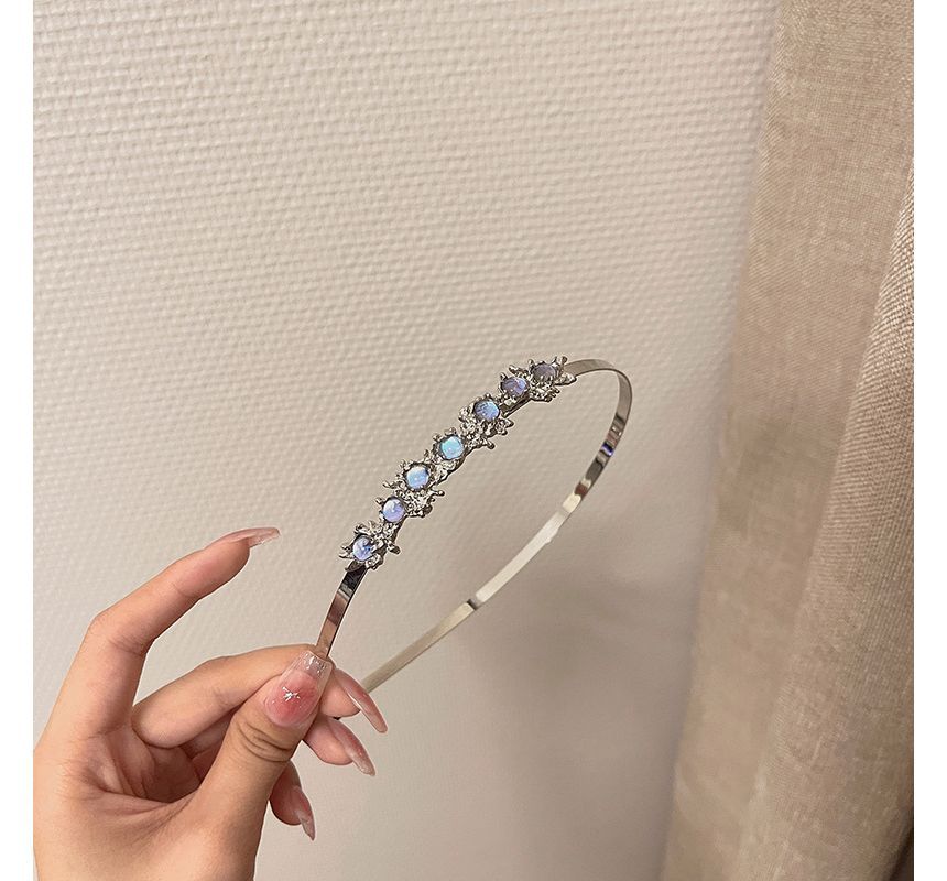 Faux Moonstone Thin Headband