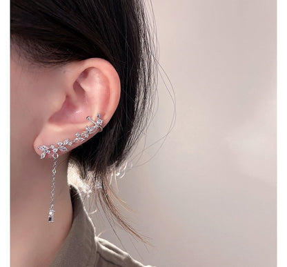 Ear Rhinestone Earring Cuff Drop with