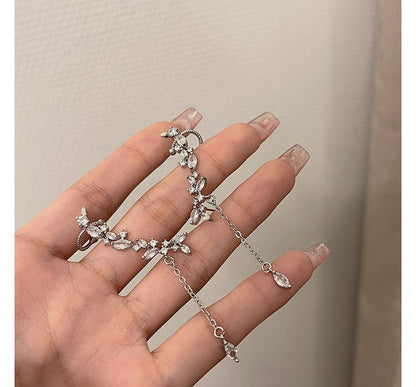 Ear Rhinestone Earring Cuff Drop with