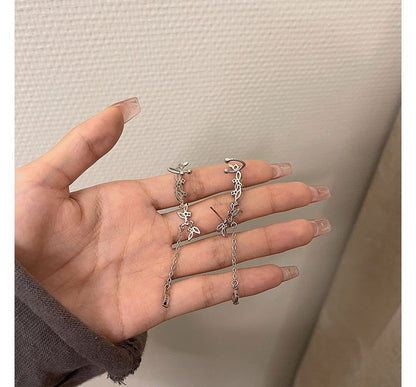 Ear Rhinestone Earring Cuff Drop with