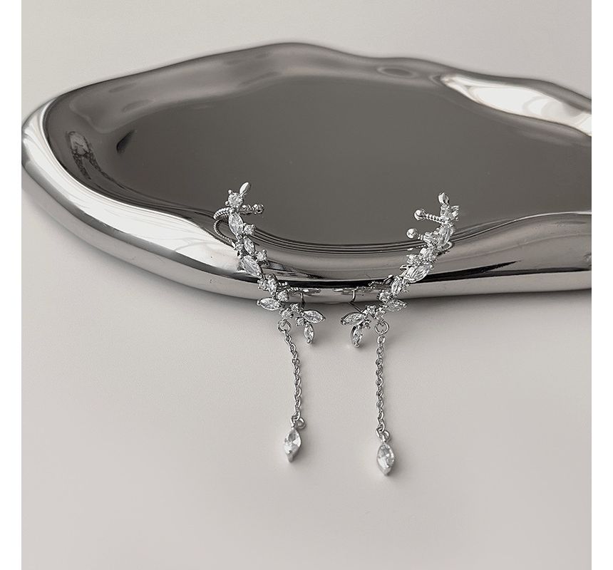 Ear Rhinestone Earring Cuff Drop with