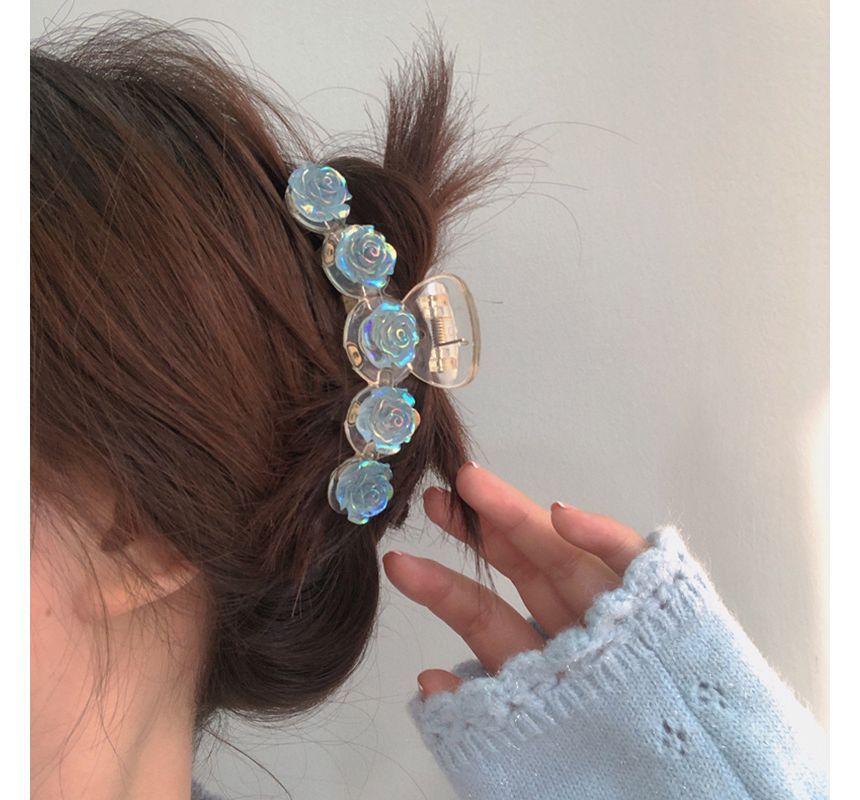 Iridescent Rose Hair Claw