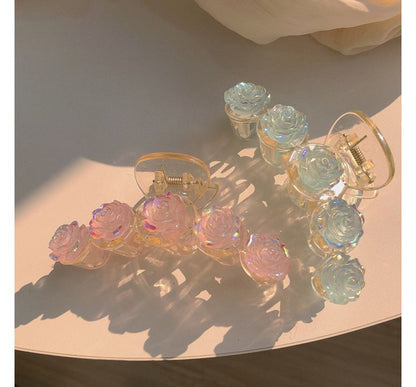 Iridescent Rose Hair Claw