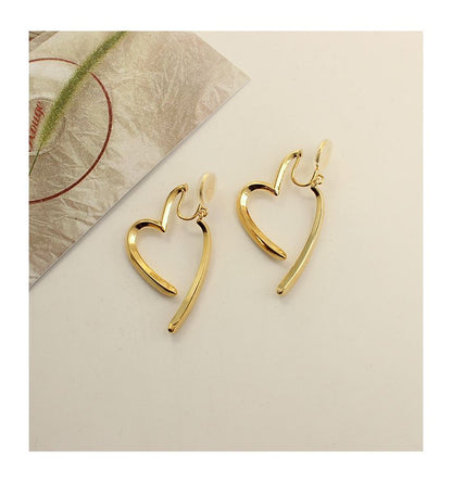 Heart Alloy Cuff Earring