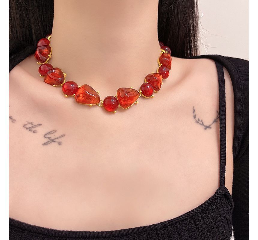 Crystal Faux Choker Alloy