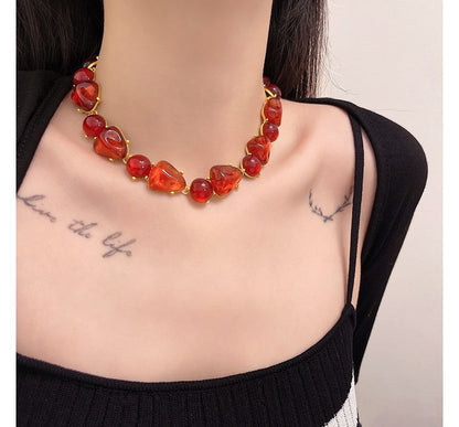 Crystal Faux Choker Alloy