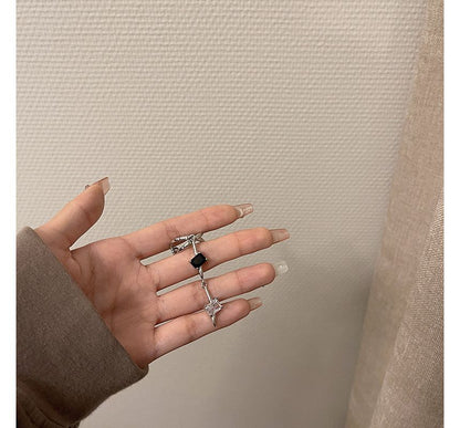 Dangle Earring Rhinestone Star Alloy Cuff