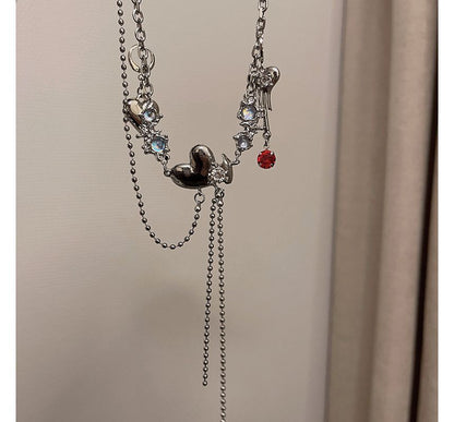 Alloy Chain Belt Heart Waist Moonstone