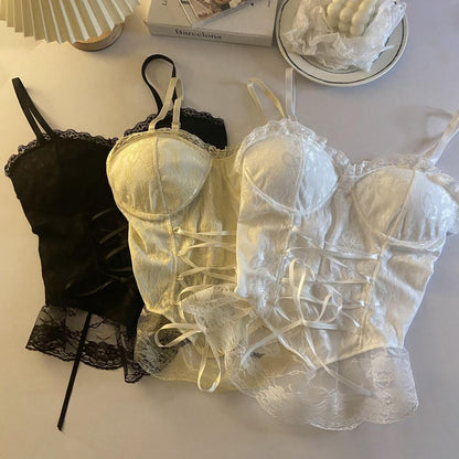 Stylish Tie-Strap Lace Cami