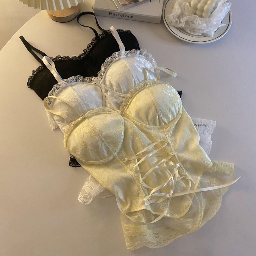 Stylish Tie-Strap Lace Cami