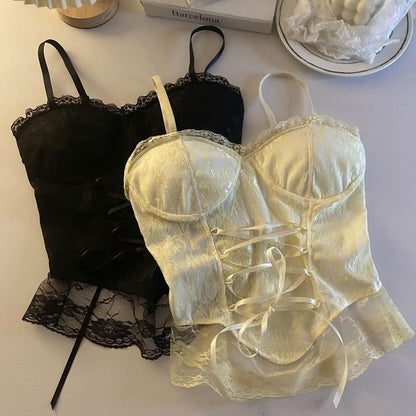 Stylish Tie-Strap Lace Cami