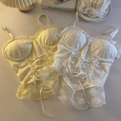 Stylish Tie-Strap Lace Cami