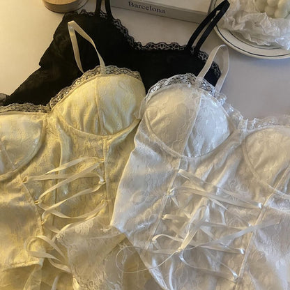 Stylish Tie-Strap Lace Cami