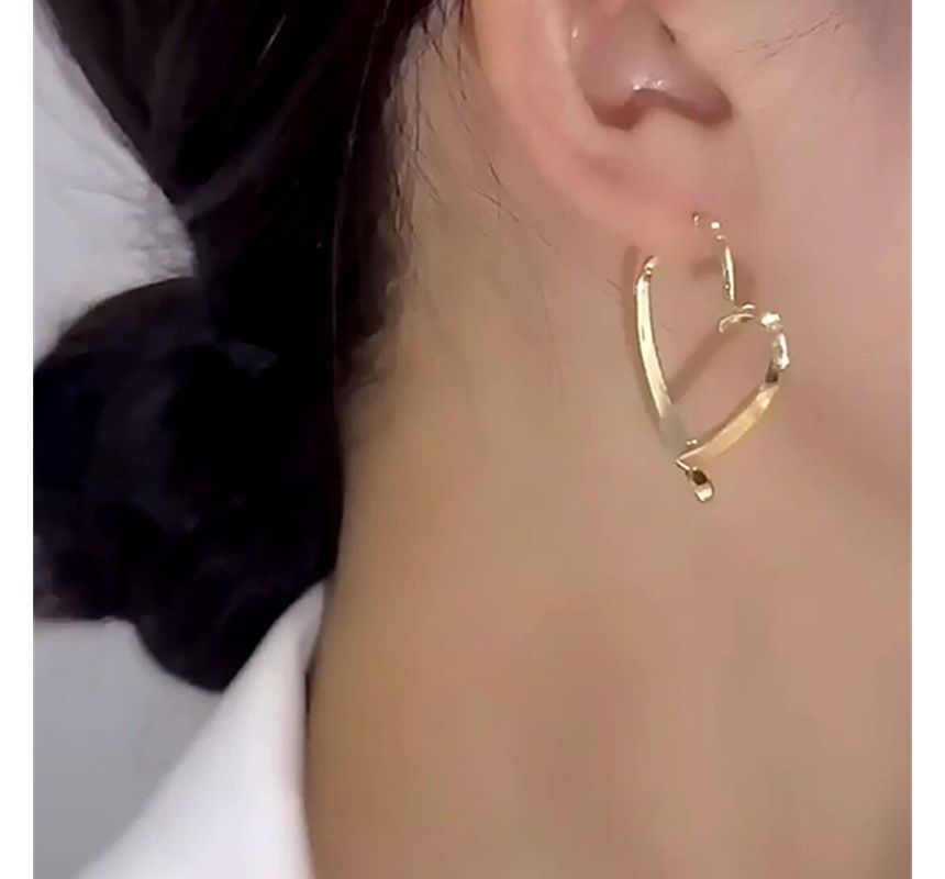 Through Alloy Earring Heart