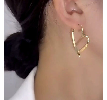 Through Alloy Earring Heart