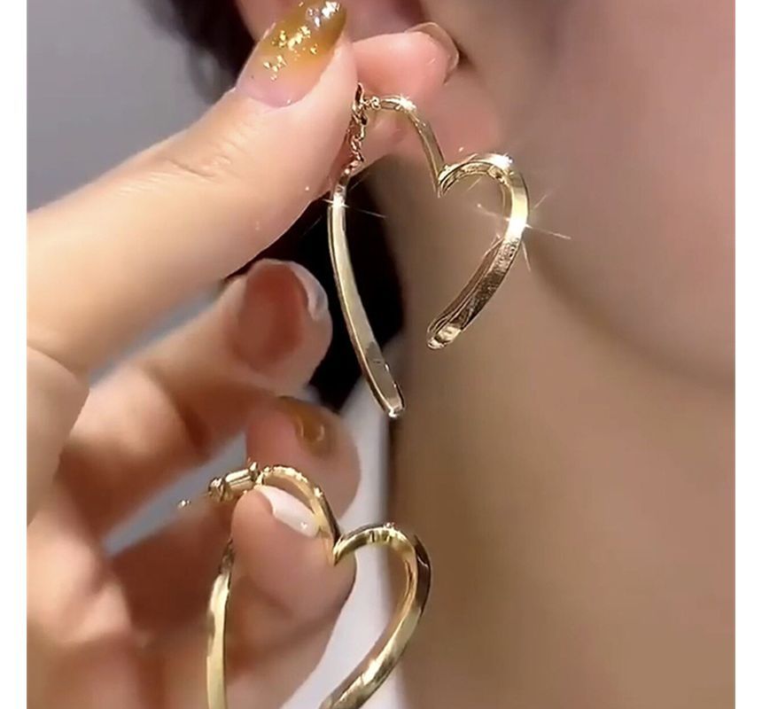 Through Alloy Earring Heart