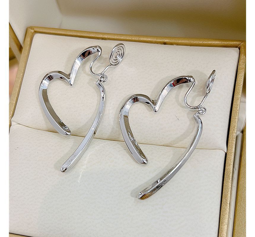 Through Alloy Earring Heart