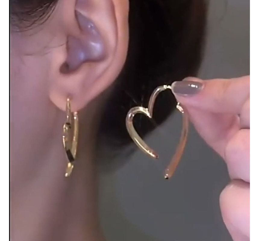 Through Alloy Earring Heart