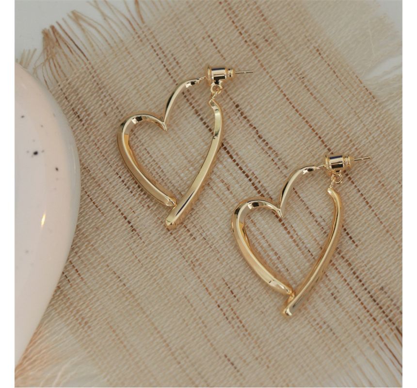 Through Alloy Earring Heart