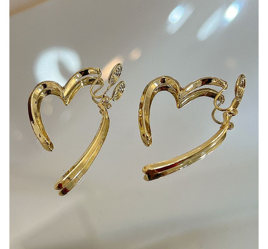 Through Alloy Earring Heart