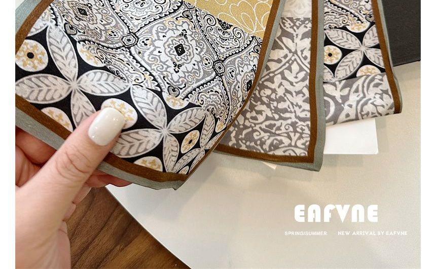 Print Silk Scarf