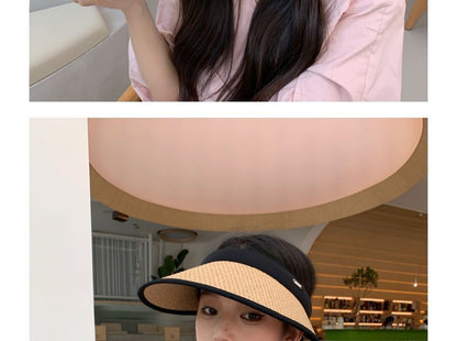 Contrast Trim Straw Sun Visor