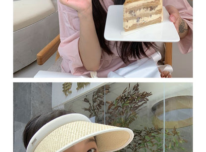 Contrast Trim Straw Sun Visor