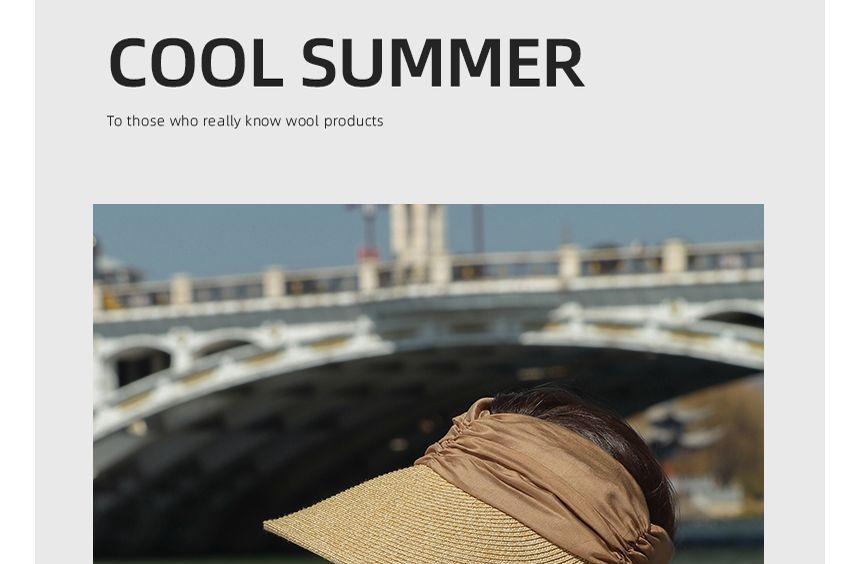 Two Tone Straw Sun Visor