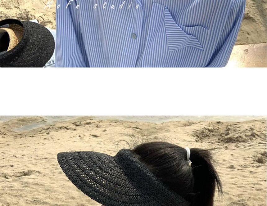 Plain Straw Sun Visor