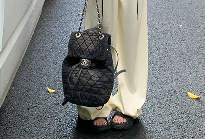 Long-Sleeve Round Neck Plain Cutout Crop Tee / Drawstring Waist Striped Wide Leg Sweatpants