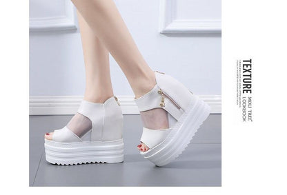 Wedge Platform Sandals Sheer