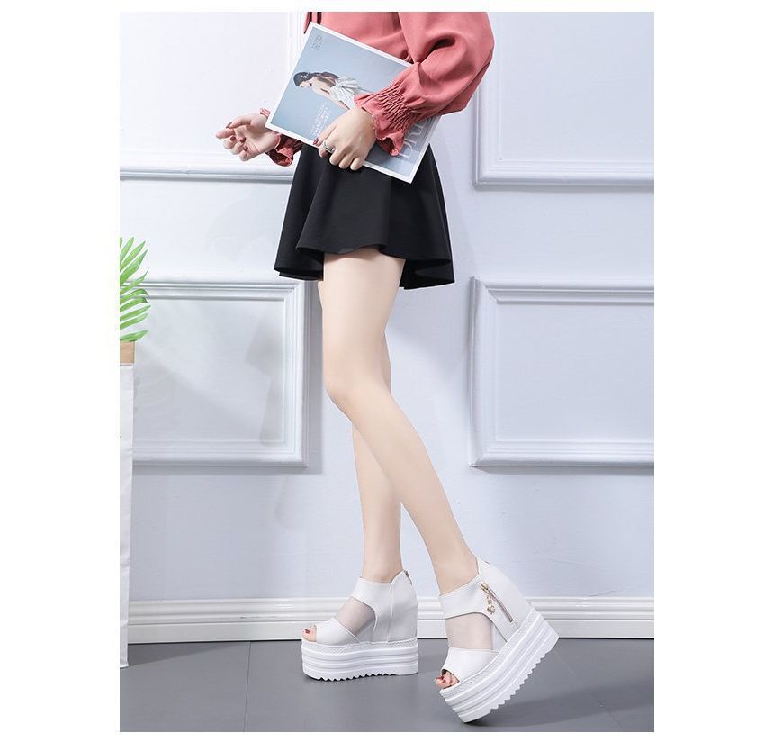 Wedge Platform Sandals Sheer