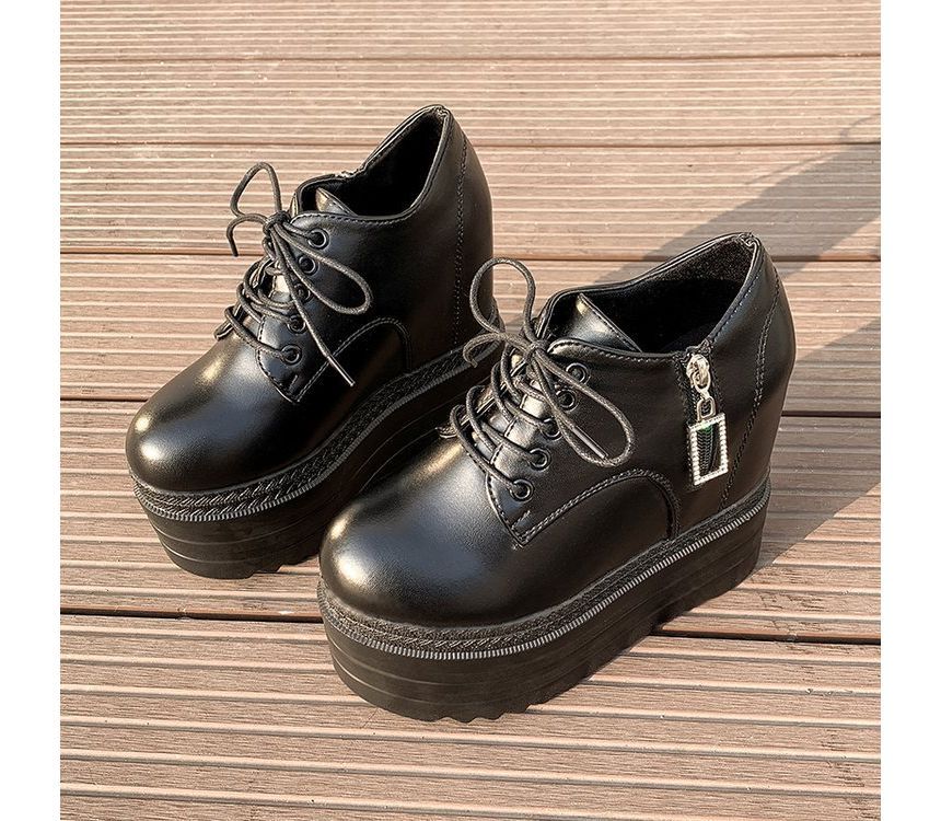 Wedge Hidden Ups Platform Lace