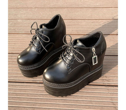 Wedge Hidden Ups Platform Lace