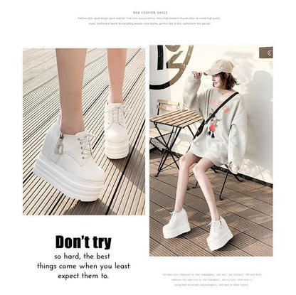 Wedge Hidden Ups Platform Lace